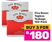 Five Roses Tagless Teabags-For 3 x 102's Pack