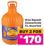 Oros Squash Concentrate Assorted-For 2 x 5Ltr