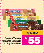 Bakers Topper Creams Biscuits Assorted-For 5 x 125g