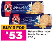 Bakers Blue Label Marie Biscuits-For 3 x 200g