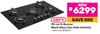 Defy 90cm 5 Burner Black Glass Gas Hob DHG905 812274