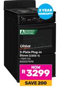 Univa 3 Plate Plug In Stove U305-1 850007598