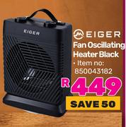 Eiger Fan Oscillating Heater Black 850043182