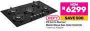 Defy 90cm 5 Burner Black Glass Gas Hob DHG905 812274