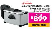 Sunbeam 3L Stainless Steel Deep Fryer SDF-8502B 298437