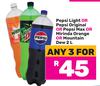 Pepsi Light Or Pepsi Original Or Pepsi Max Or Mirinda Orange Or Mountain Dew Dew 2L-For 3