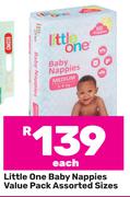 Little One Baby Nappies Value Pack Assorted Sizes