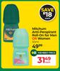 Mitchum Anti Perspirant Roll On For Men Or Women-50ml Each