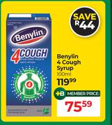 Benylin 4 Cough Syrup-100ml