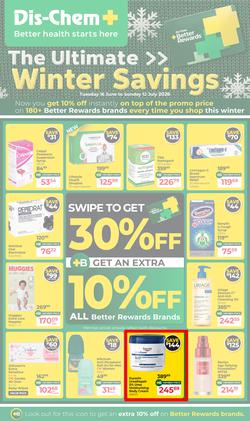 Dis-Chem : The Ultimate Winter Savings (16 June - 12 July 2026), page 1