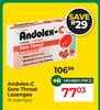 Andolex-C Sore Throat Lozenges 16 Lozenges