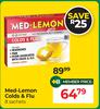 Med-Lemon Colds & Flu 8 Sachets