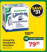Grand Pa Headache Powders 38 Sticks