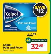 Calpol Pain & Fever 24 Tablets