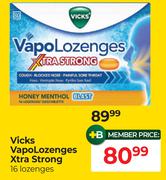 Vicks Vapo Lozenges Xtra Strong 16 Lozenges