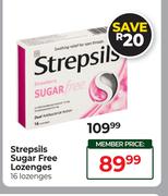 Strepsils Sugar Free Lozenges 16 Lozenges