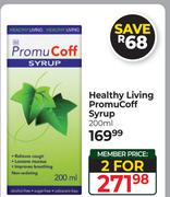 Healthy Living Promu Coff Syrup-For 2 x 200ml