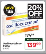 Oscillococcinum Pel 6 Vials-1g