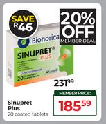 Sinupret Plus 20 Coated Tablets