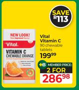 Vital Vitamin C 90 Chewable Tablets-For 2