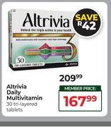 Altrivia Daily Multivitamin 30 Tri Layered Tablets