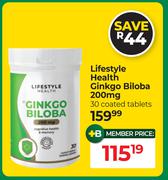 Lifestyle Health Ginkgo Biloba 200mg 30 Coated Tablets