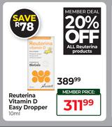 Reuterina Vitamin D Easy Dropper-10ml