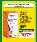 Lifestyle Health Emulsion Multivitamin & Mineral Supplement-200ml