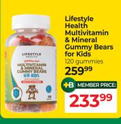 Lifestyle Health Multivitamin & Mineral Gummy Bears For Kids 120 Gummies