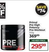 Primal Pre High Potency Pre Workout-510g