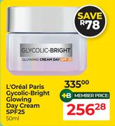 L'Oreal paris Gycolic Bright Glowing Day Cream SPF25-50ml