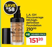 L.A.Girl Pro Coverage HD High Definition Foundation
