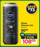 Nivea Shower Gel-For 2 x 500ml