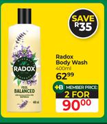 Radox Body Wash-For 2 x 400ml