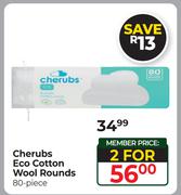 Cherubs Eco Cotton Wool Rounds-For 2 x 80 Piece
