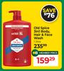 Old Spice 3 In 1 Body, Hair & Face Wash-1L