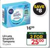 Lil-Lets Smart Fit Tampons-For 2 X 10's Pack