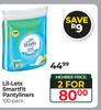 Lil-Lets Smartfit Pantyliners-For 2 x 100's Pack