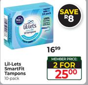 Lil-Lets Smart Fit Tampons-For 2 X 10's Pack