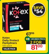 Kotex Daily Protect Pantyliners-For 2 x 100's Pack