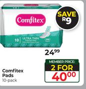 Comfitex Pads-For 2 x 10's Pack