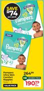 Pampers Ultra Skin Comfort Nappies (Sizes 1-6)-Per Pack
