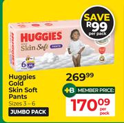 Huggies Gold Skin Soft Pants (Sizes 3-6)-Per Pack