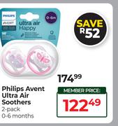 Philips Avent Ultra Air Soothers (2 Pack) 0-6 Months