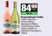 Francschhoek Cellar Chenin Blanc,Sauvgnon Blanc, Chardonnay,Rose,Shiraz,Merlot Or Cab Sauvn-750ml EA