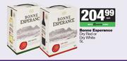 Bonne Esperance Dry Red Or Dry White-5L Each