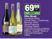 Olive Brook Sauvignon,Chenin,Chardonnay,Moscato,Malbec,Cinsault,Shiraz Or Cabernet Sauvgnon-750ml EA