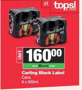 Carling Black Label Cans-For 2 x 6 x 500ml