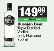 Russian Bear Triple Distilled Vodka-750ml