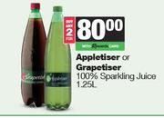 Appletiser Or Grapetiser 100% Sparkling Juice-For 2 x 1.25L